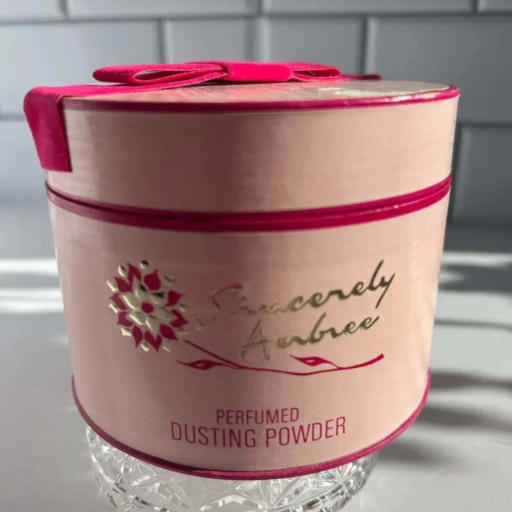 Sincerely Ambree Perfumed Dusting Powder Vintage Glam Hot Pink Poof